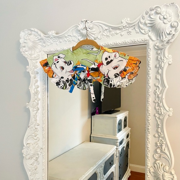 New York Couture Reconstructed VINTAGE 101 Dalmations Ruffle Handmade Collar - Picture 3 of 6